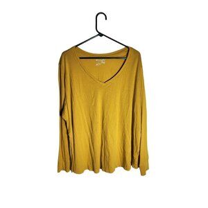 Terra & Sky Long Sleeve Shirt Yellow Size 2X